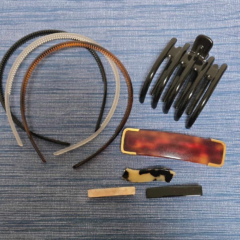 Bundle of Black and Brown Hair Accessories